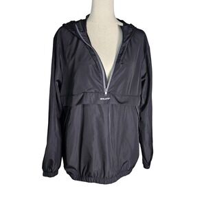 BALEAF Black Pullover Hooded Anorak Jacket Lightweight Zip Pocket Size XL